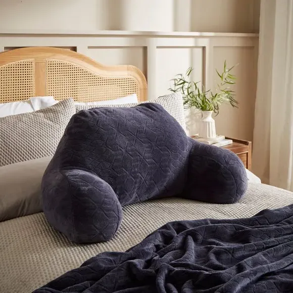 Embossed Cuddle Cushion with Arms - Navy