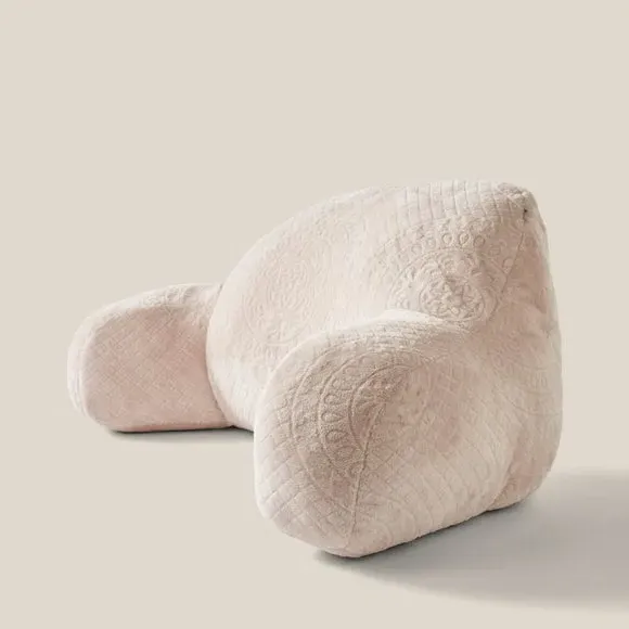 Embossed Cuddle Cushion with Arms - Taupe