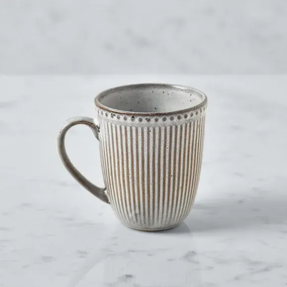Embossed Mug - Grey, Stoneware image
