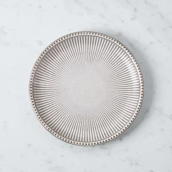 Embossed Side Plate - Grey, Stoneware image