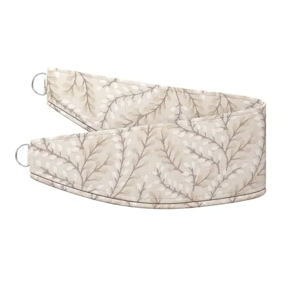 Embroidered Curtain Tieback - Natural, Polycotton