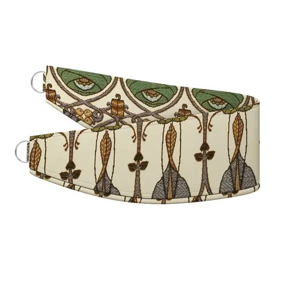 Embroidered Curtain Tieback - Petrol