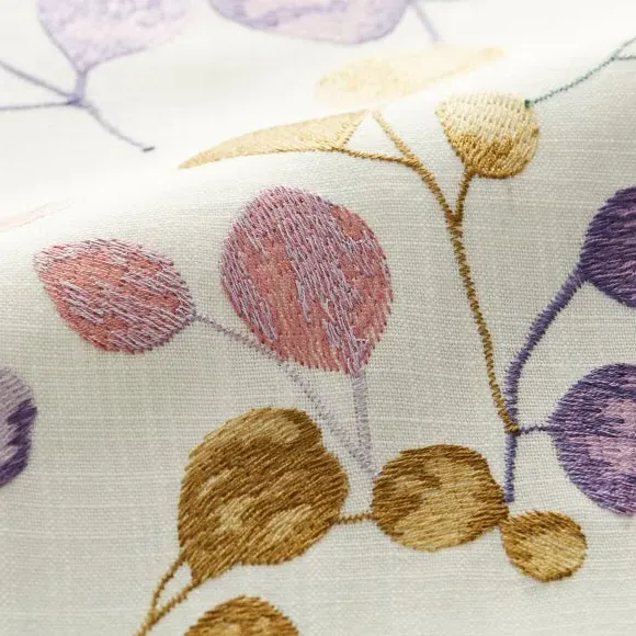 Embroidered Fabric By The Metre - Amethyst, Polyester image