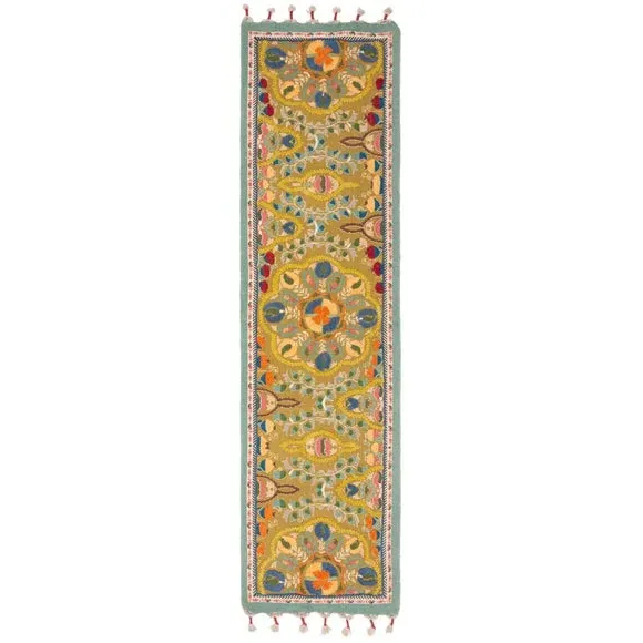 Embroidered Floral Runner - Multicoloured, Jute