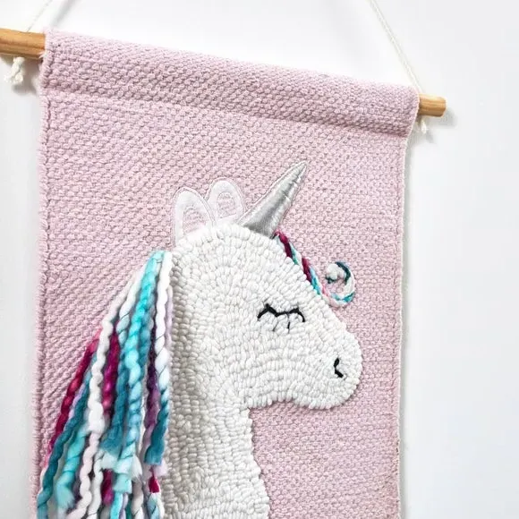 Embroidered Wall Hanging - Natural, Fabric