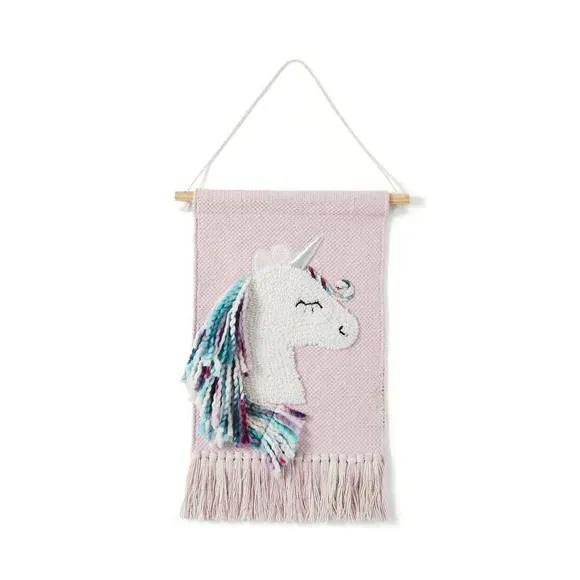 Embroidered Wall Hanging - Natural, Fabric