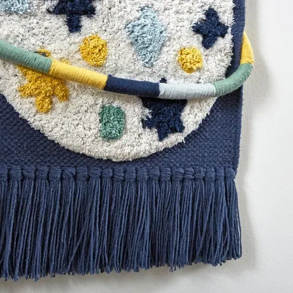 Embroidered Wall Hanging - Natural, Fabric