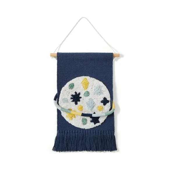 Embroidered Wall Hanging - Natural, Fabric