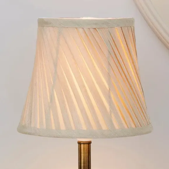 Empire Lamp Shade with Twisted Pleat - Champagne, Satin image