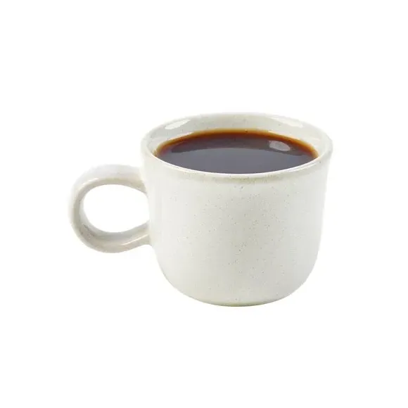 Espresso Mug with Reactive Glaze - White, Stoneware