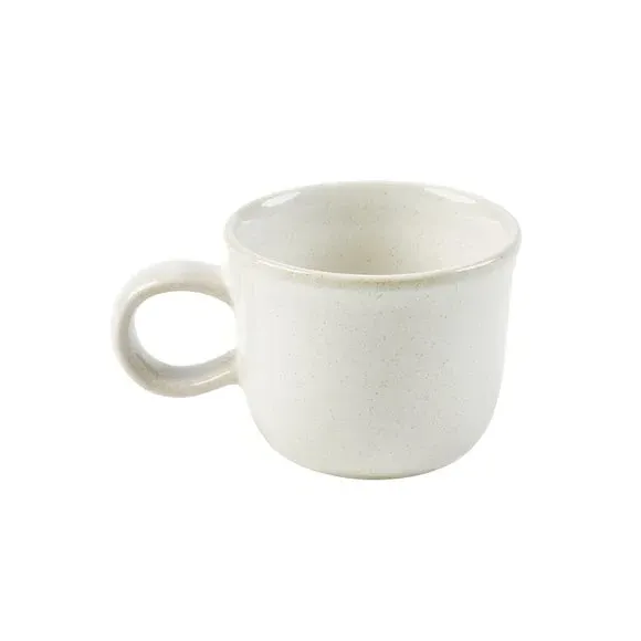 Espresso Mug with Reactive Glaze - White, Stoneware