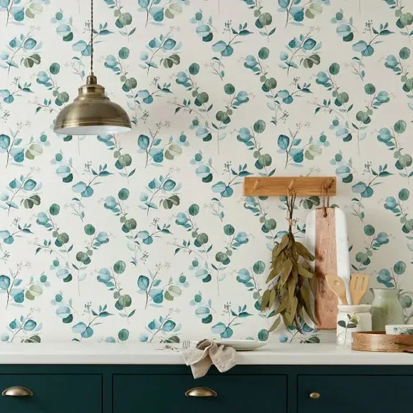Eucalyptus Leaf Wallpaper - Green image