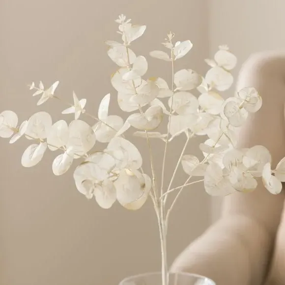 Eucalyptus Stem Artificial Plant - Cream, Plastic