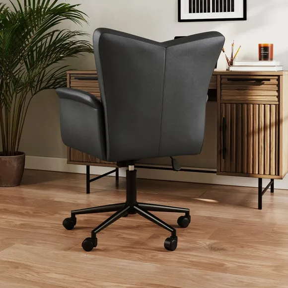 Executive Office Chair with Tilt - Black, Faux Leather