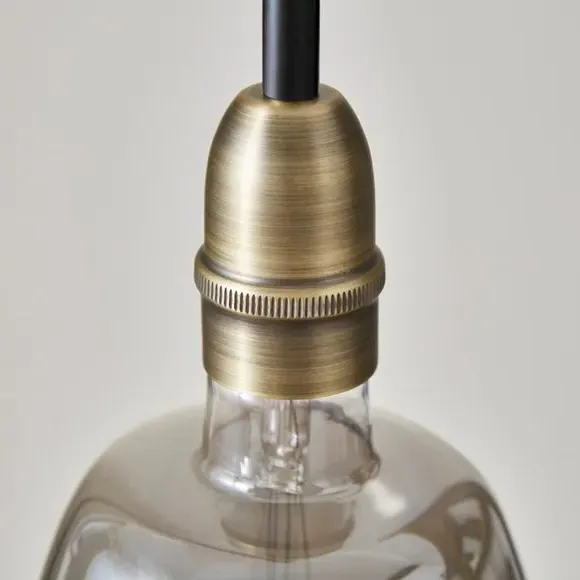 Exposed Bulb Floor Lamp - Smoke