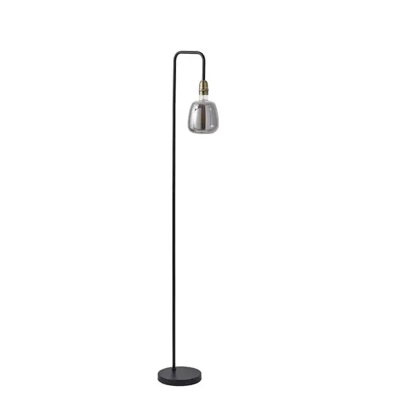 Exposed Bulb Floor Lamp - Smoke