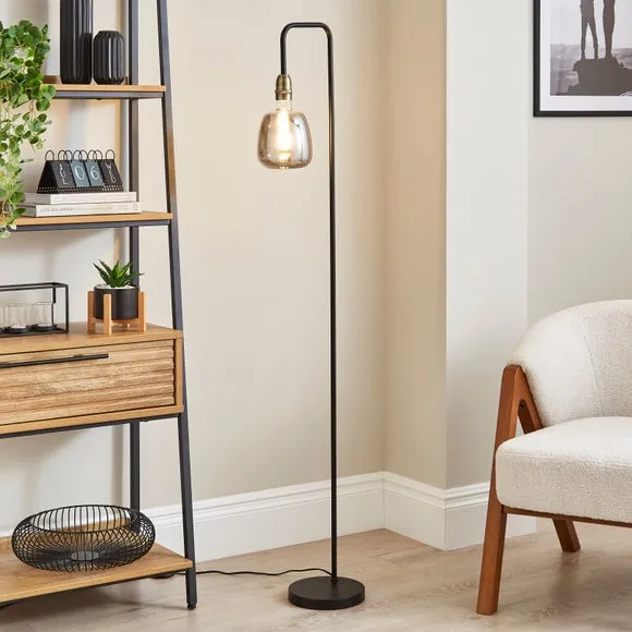 Exposed Bulb Floor Lamp - Smoke image