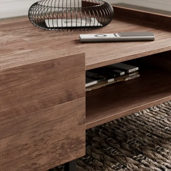 Extendable Coffee Table with Storage - Pine