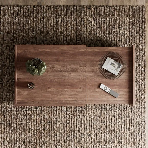 Extendable Coffee Table with Storage - Pine