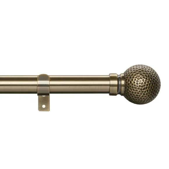 Extendable Curtain Pole - Antique Brass, Metal