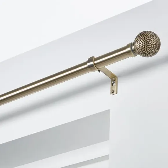 Extendable Curtain Pole - Antique Brass, Metal