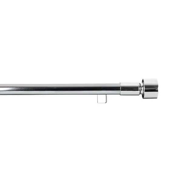 Extendable Curtain Pole No Drill - Chrome, Metal