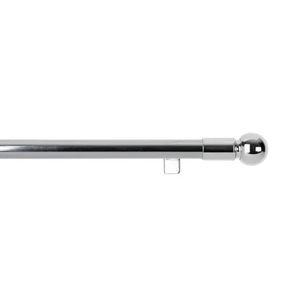 Extendable Curtain Pole No Drill - Chrome, Metal