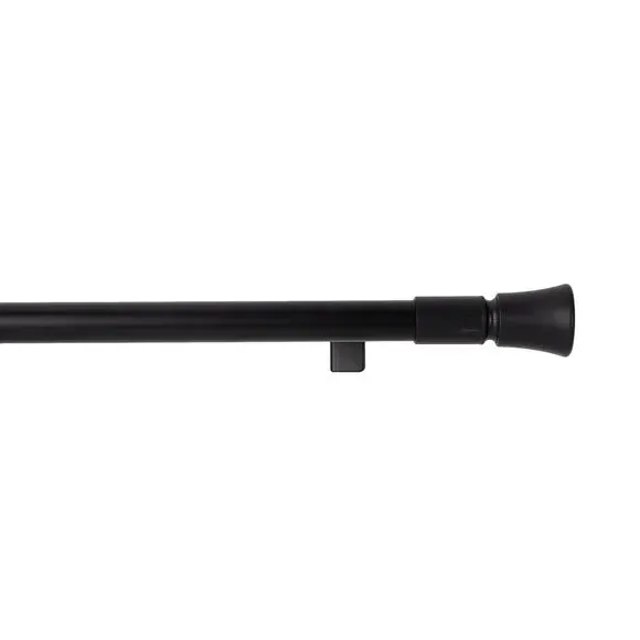 Extendable Curtain Pole No Drill - Matt Black
