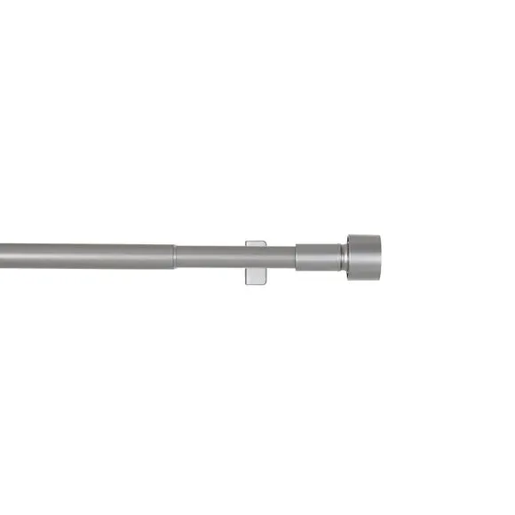 Extendable Curtain Pole No Drill - Silver, Metal