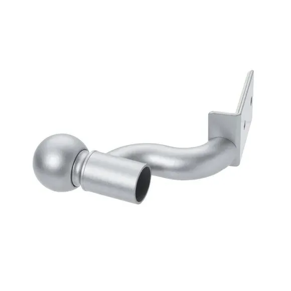 Extendable Curtain Pole No Drill - Silver, Metal