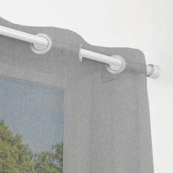 Extendable Curtain Pole No Drill - White, Metal