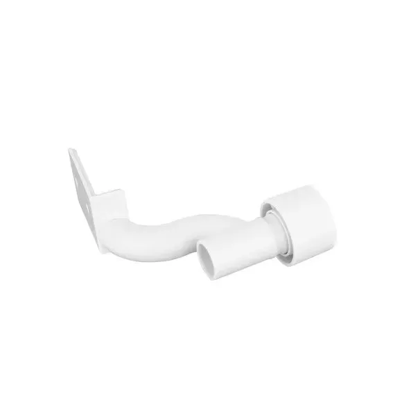Extendable Curtain Pole No Drill - White, Metal