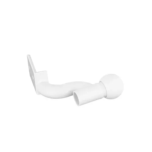 Extendable Curtain Pole No Drill - White, Metal