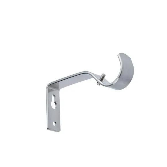 Extendable Curtain Pole - Satin Silver, Metal