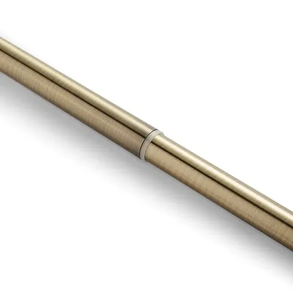 Extendable Curtain Pole with Ball Finial - Brass