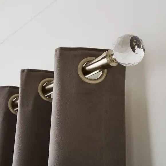 Extendable Curtain Pole with Ball Finial - Steel