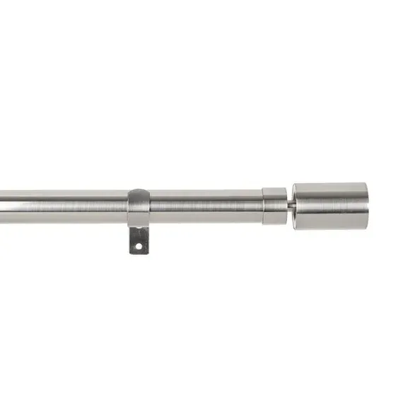 Extendable Curtain Pole with Barrel Finials - Steel