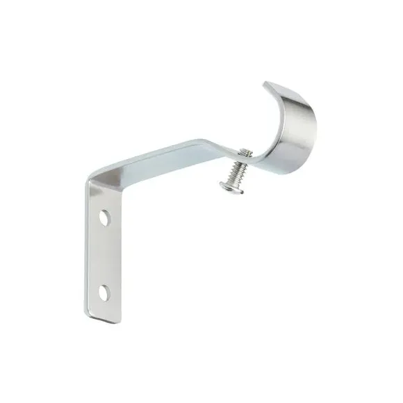 Extendable Curtain Pole with Barrel Finials - Steel
