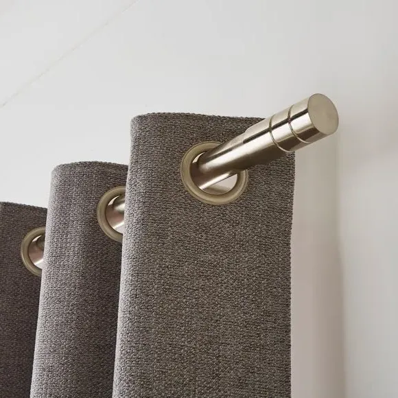 Extendable Curtain Pole with Cylinder Finial - Steel