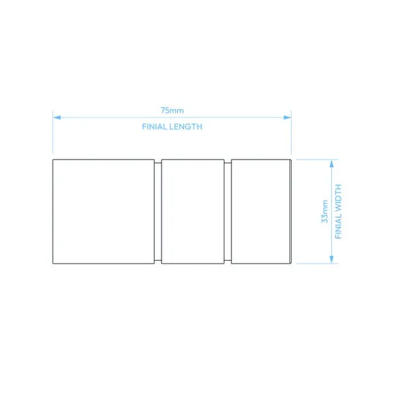 Extendable Curtain Pole with Cylinder Finial - Steel