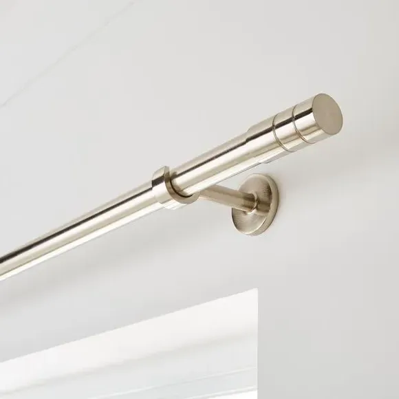 Extendable Curtain Pole with Cylinder Finial - Steel