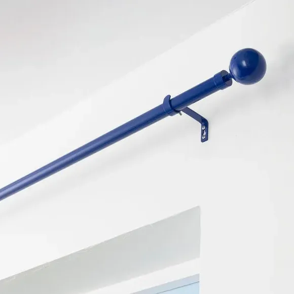 Extendable Curtain Pole with Eyelets - Blue