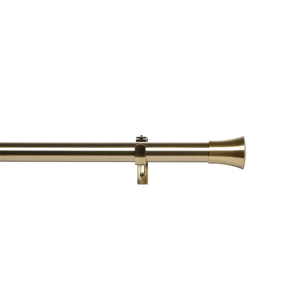 Extendable Curtain Pole with Eyelets - Brass