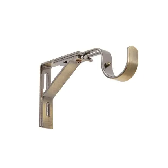 Extendable Curtain Pole with Eyelets - Brass