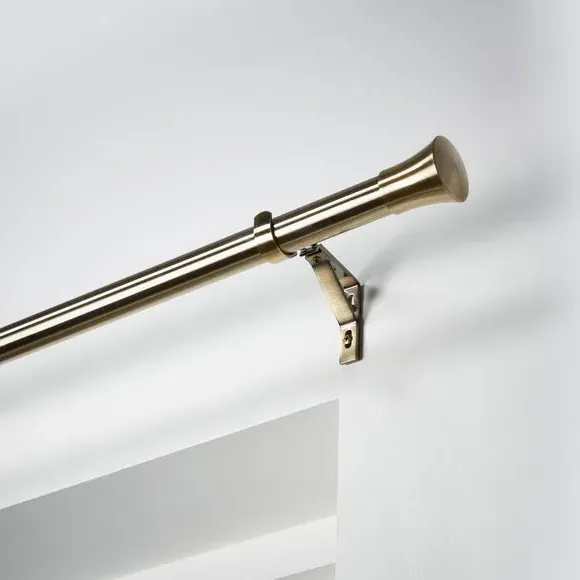 Extendable Curtain Pole with Eyelets - Brass image