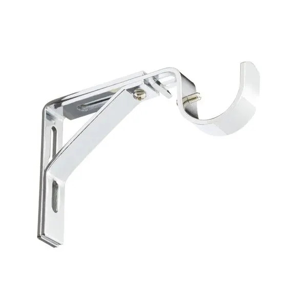 Extendable Curtain Pole with Eyelets - Chrome