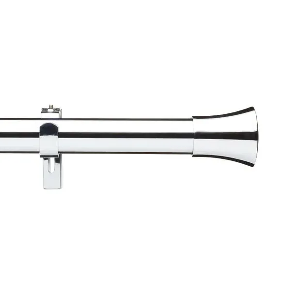Extendable Curtain Pole with Eyelets - Chrome