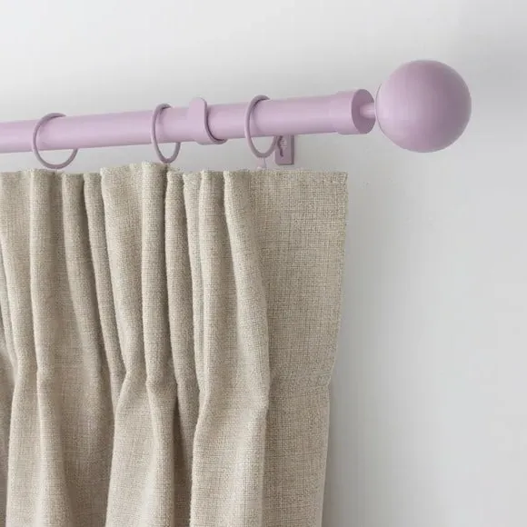 Extendable Curtain Pole with Eyelets - Lilac