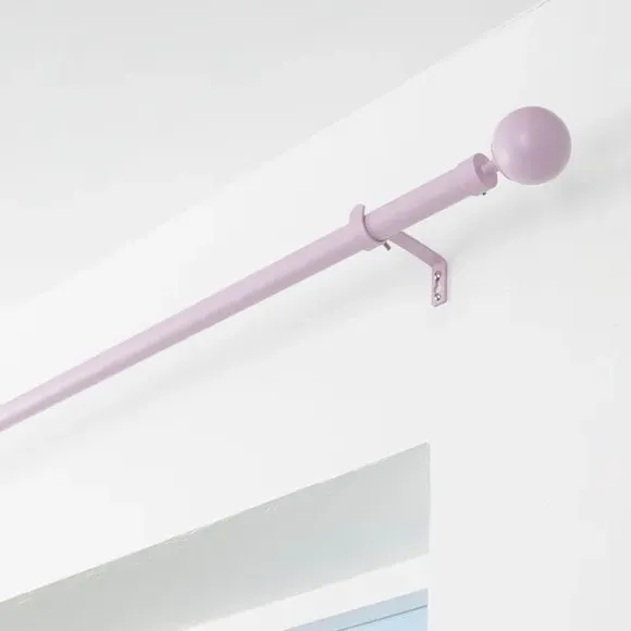Extendable Curtain Pole with Eyelets - Lilac