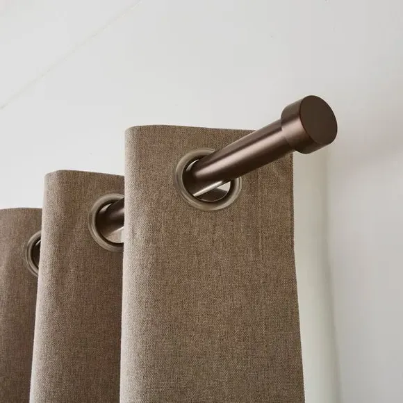 Extendable Curtain Pole with Finials - Bronze, Metal